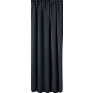Draperie cu rejansa Jemidi, 140 x 245 cm, Negru, Poliester, 55276.01.01