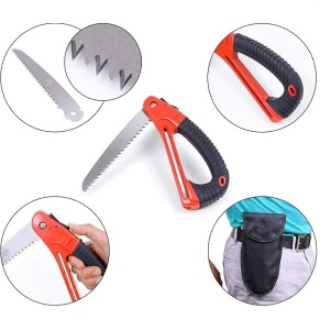 Fierastrau gradina, pliabil, 170 mm, dinti caliti-3D, maner cu protectie, Rosu - Img 4