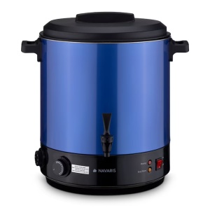 Fierbator electric Navaris 27 L, albastru, metal, pentru vin fiert si bauturi calde, uz casnic/profesional