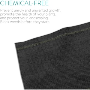 Folie agrotextila Navaris, antiburuieni, polipropilena, permeabila, rezistenta la UV, 100 g/m², 2 x 25 m, 50 m², Negru - Img 6