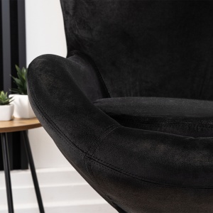 Fotoliu lounge rotativ, scaun de birou, aspect piele, maro, 75 x 54 x 108 cm - Img 4