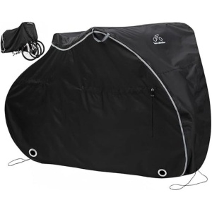 Husa impermeabila de bicicleta TeamObsidian, pentru 1-3 biciclete, material rezistent, protectie UV, Negru