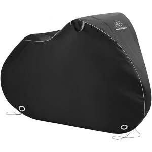 Husa impermeabila de bicicleta TeamObsidian, pentru 3 biciclete, XXL, material rezistent Oxford 210D, protectie UV, Negru