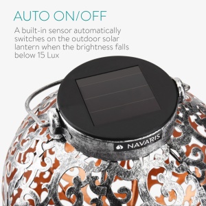 Lampa solara de exterior Navaris, Iluminare LED, Rotunda 16 cm, 49371.01 - Img 8