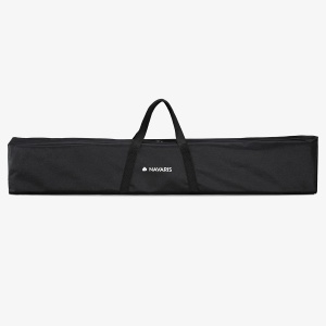 Masa de camping pliabila din bambus cu raft Navaris, 100 x 65 cm, Reglabila, Bambus, 51166.3.01 - Img 3