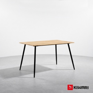 Masa Kiwari® Brik, MDF si Metal, Stil Contemporan, 110×70×75 cm, Lemn Natural & Negru - Img 3