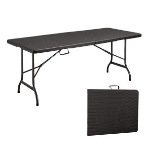 Masa plianta Kiwari® Event, metalica, 180x75x72 cm, sistem pliere rapida, Negru