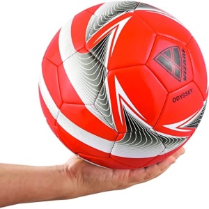 Minge Fotbal Vizari Odyssey, 32 panouri cusute, camera cauciuc ranforsata, marimea 5, 68 cm, Rosu - Img 2