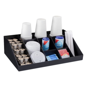 Organizator pentru cafea si ceai Navaris cu 10 compartimente, Negru, 54094.01 - Img 6