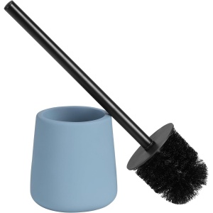 Perie de toaleta Navaris, rasina si maner din inox, design modern, rezistenta la apa, Ø16 cm, Albastru - Img 5