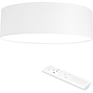 Plafoniera LED Navaris, 22W, cu telecomanda, temperatura si intensitate reglabile, diametru 32 cm, Alb