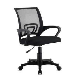 Scaun Birou Kiwari® Taro, Spatar din Mesh si Sezut Confortabil, Reglabil pe Inaltime, Baza Nylon, Ergonomic, Capacitate 120 kg, Negru