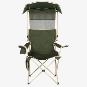Scaun de camping Navaris, pliabil, cu parasoloar, cotiere si suport pentru pahar, 52 x 52 x 130 cm, material Oxford 600D, Verde - Img 5