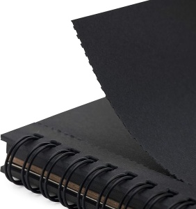 Set 2 caiete pentru schite si desen, Art-n-Fly, A5, cu spirala, 50 coli, 140 g/m², hartie neagra, 14 cm x 21,6 cm - Img 5
