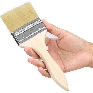 Set 24 de pensule Kurtzy, 20 x 7.62 cm, multifunctionale, pensule profesionale pentru vopsit si lacuit, maner din lemn, Maro - Img 5