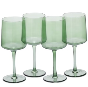 Set 4 Pahare Vin Navaris, 400 ml, cu picior, verde, design modern, 56212.05 - Img 5