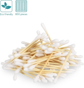 Set Betisoare de urechi din bumbac si bambus, reciclabile, biodegradabile, ecologice, 800 buc - Img 3