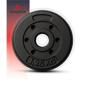 Set discuri suplimentare Athletos®, 20 kg (4×3, 2×2.5, 2×1.25 kg), fara bare si cleme, compatibil cu seturile Athletos® de 10, 15, 20, 25, 30 kg - Img 3