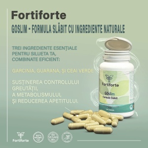 Supliment alimentar pentru slabit GOslim Formula Slabit, Fortiforte, 30 capsule - Img 2