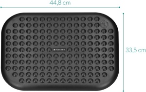 Suport ergonomic pentru picioare Navaris, pentru birou, inclinare reglabila 0-15°, antiderapant, cu masaj, 44.8x33.5 cm, plastic, Negru - Img 4