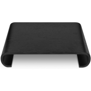 Suport pentru monitor Navaris, din lemn de stejar, 35 x 24 x 7.2 cm, antiderapant, potrivit pentru PC, laptop, notebook, Negru - Img 3