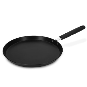 Tigaie pentru clatite Navaris, 26 cm, antiaderenta, margini joase, negru