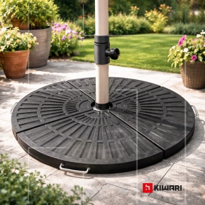 Baza Umbrela Kiwari® Anchor, 47 x 64 cm, Diametru Teava 4.2 cm, Rasina sintetica/Otel, Terasa/Gradina, Negru - Img 2