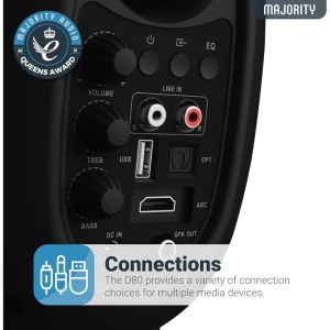 Boxe active stereo, Majority, D80, pentru TV sau PC, EQ personalizat, 80 W - Img 6