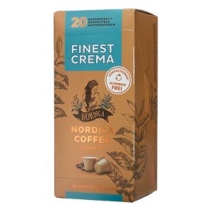 Capsule cafea Nordica Coffee, 20 capsule, Compatibile Nespresso, Crema