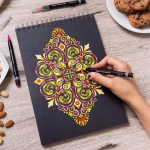 Carte de colorat, Colorya, Nacht Vol. II, Mandala, A4, Anti-stress, 30 pagini - Img 2