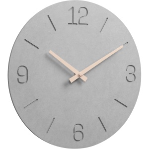 Ceas de perete Navaris, design modern, mecanism silentios, Ø 30.5 cm, Gri