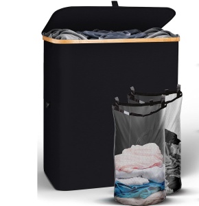 Cos pentru rufe Hennez, Premium, 2 compartimente, 140 l - Img 1