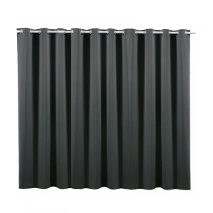 Draperie opaca cu inele Jemidi, 300 x 245 cm, Gri, Poliester, 55275.22.02