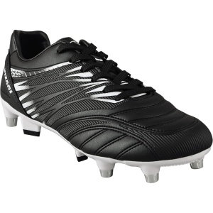 Ghete Fotbal Vizari Valencia, cu Crampoane, pentru Teren Natural, Talpa TPU, Usoare, Confort Ridicat, Marime 46, Negru/Alb - Img 2