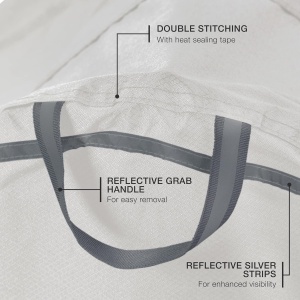 Husa de protectie pentru biciclete TeamObsidian, Protectie UV, XXL, Pentru 3 biciclete, Poliester Oxford 300 D, Gri - Img 7