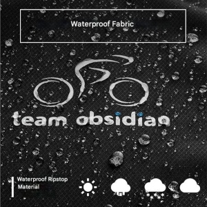 Husa impermeabila de bicicleta TeamObsidian, pentru 1-3 biciclete, material rezistent, protectie UV, Negru - Img 6