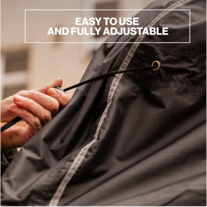 Husa impermeabila de bicicleta TeamObsidian, pentru 1 biciclete, L, material rezistent Oxford 300D, protectie UV, Negru - Img 8