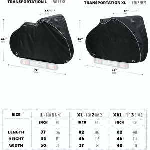 Husa impermeabila de bicicleta TeamObsidian, pentru 3 biciclete, XXL, material rezistent Oxford 600D, protectie UV, Negru - Img 6