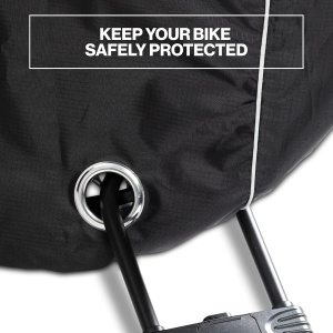 Husa impermeabila de bicicleta TeamObsidian, pentru 3 biciclete, XXL, material rezistent Oxford 210D, protectie UV, Negru - Img 8