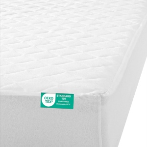 Husa protectie saltea Homelevel, impermeabila, antiderapanta, Alb, 180x200cm