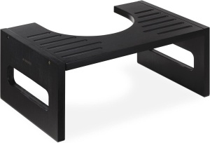 Inaltator pentru toaleta Navaris, pozitie ghemuit, antiderapant, 43.5x28x18.3 cm, negru, bambus