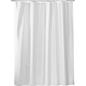 Perdea de dus Valneo, impermeabila, 12 carlige de plastic, 180 x 200 cm, poliester, lavabila, Alb
