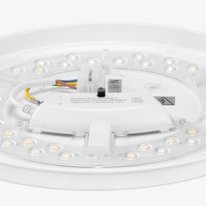 Plafoniera de tavan cu lumina LED, Navaris, intensitate reglabila cu telecomanda, design alb, 2100 lm, 22W - Img 4