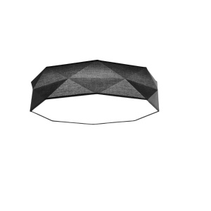Plafoniera LED Navaris, intensitate reglabila, telecomanda, temporizator, 52 x 52 x 15 cm, 22W, design elegant, Negru
