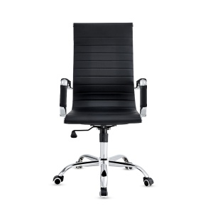 Scaun Birou Kiwari® Sim, Spatar Inalt, Sezut Tapitat, Reglabil pe Inaltime, Baza Metal Rotativa, Capacitate 120 kg, Negru - Img 6