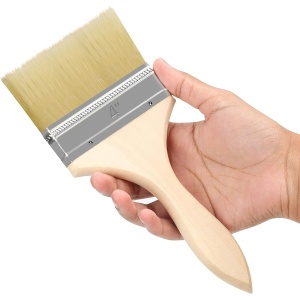Set 12 de pensule Kurtzy, 21.5 x 10.16 cm, multifunctionale, pensule profesionale pentru vopsit si lacuit, maner din lemn, Maro - Img 6