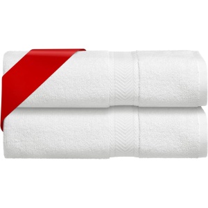 Set 2 prosoape de baie HOMELEVEL, 100% bumbac turcesc, 70x140 cm, 500 g/m², Alb