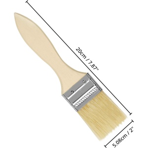 Set 24 de pensule Kurtzy, 20 x 5.1 cm, multifunctionale, pensule profesionale pentru vopsit si lacuit, maner din lemn, Maro - Img 3