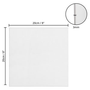 Set 24 panze pentru pictura Kurtzy, 20x20cm, bumbac, 3mm, alb - Img 4