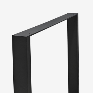Set de 2 picioare dreptunghiulare pentru masa, AHD, 65 x 71 cm, din metal negru, stil industrial Quill - Img 3
